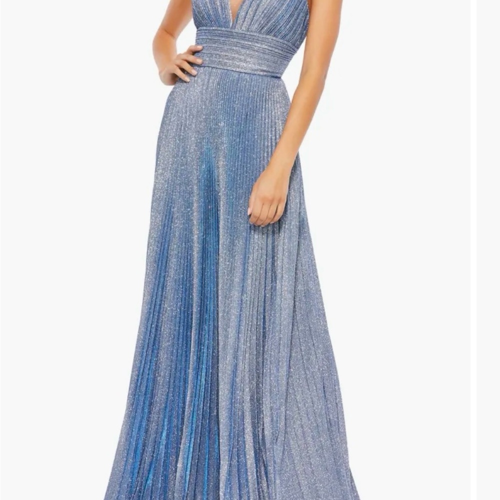 Mac Duggal Blue Shimmer Gown